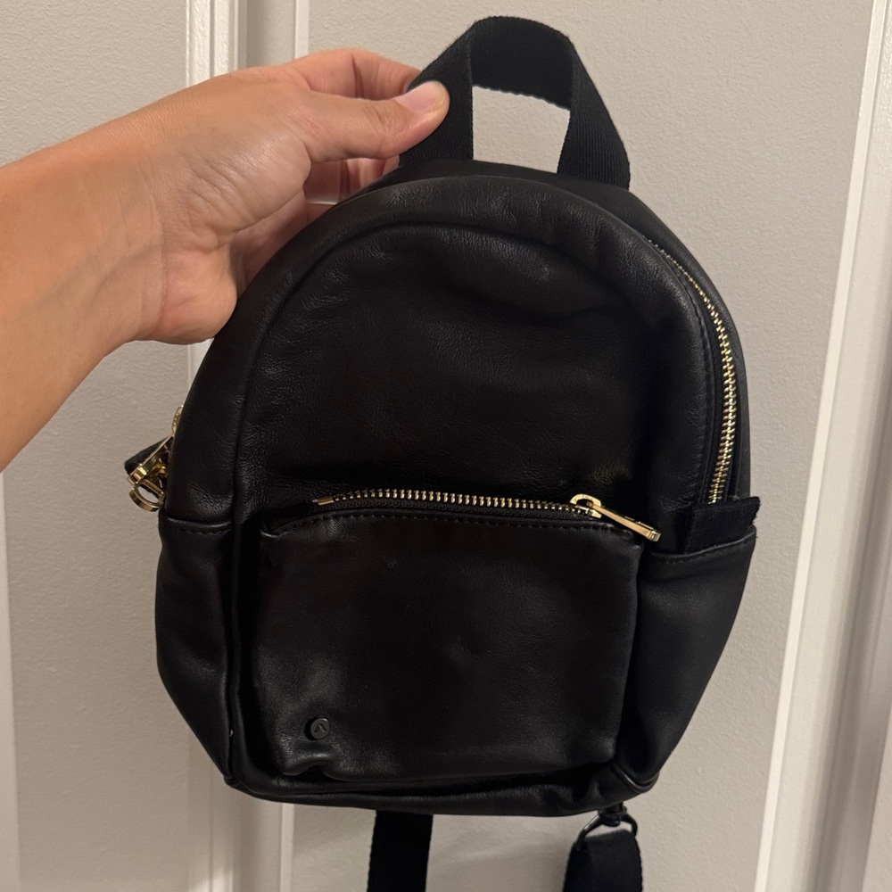 STATE Black Backpack with Gold Details